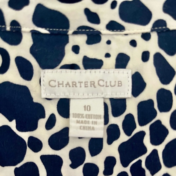 Charter Club Animal Print Dress with Pockets - Picture 6 of 7